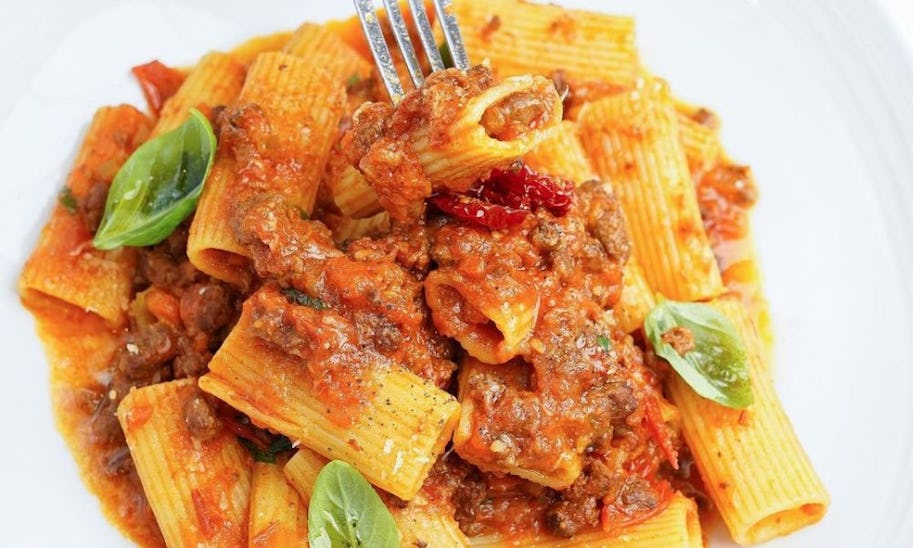 pasta dish at galeries lafayette