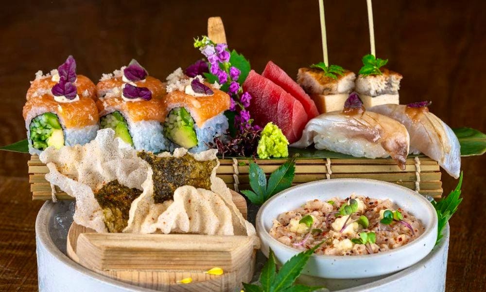 sushi platter at Roka