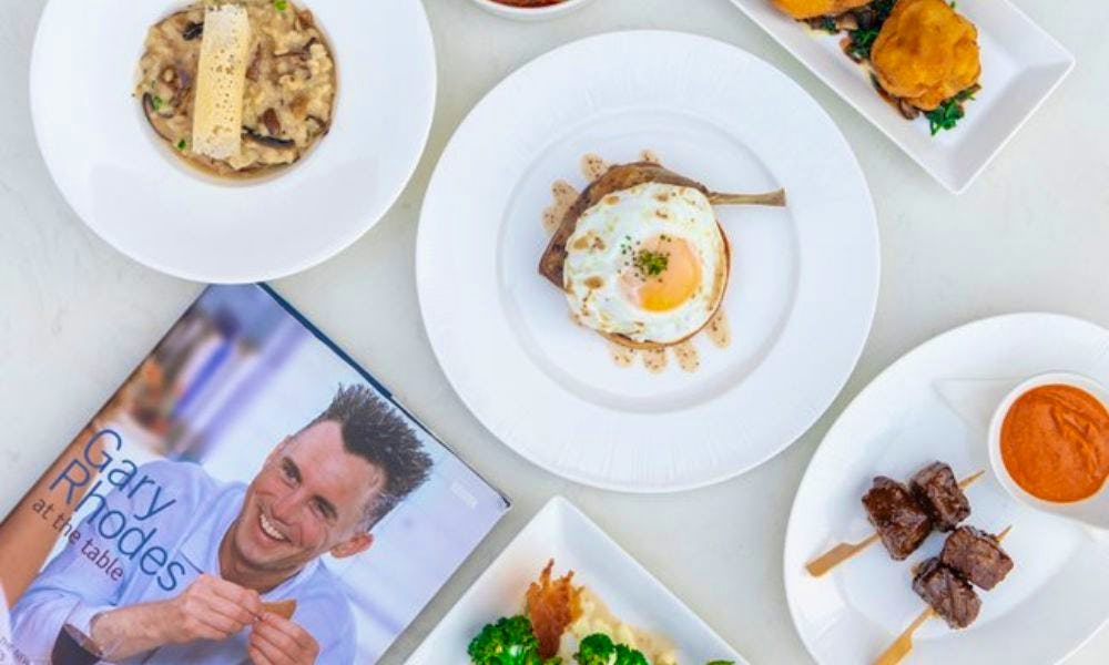 at the table evening brunch at rhodes