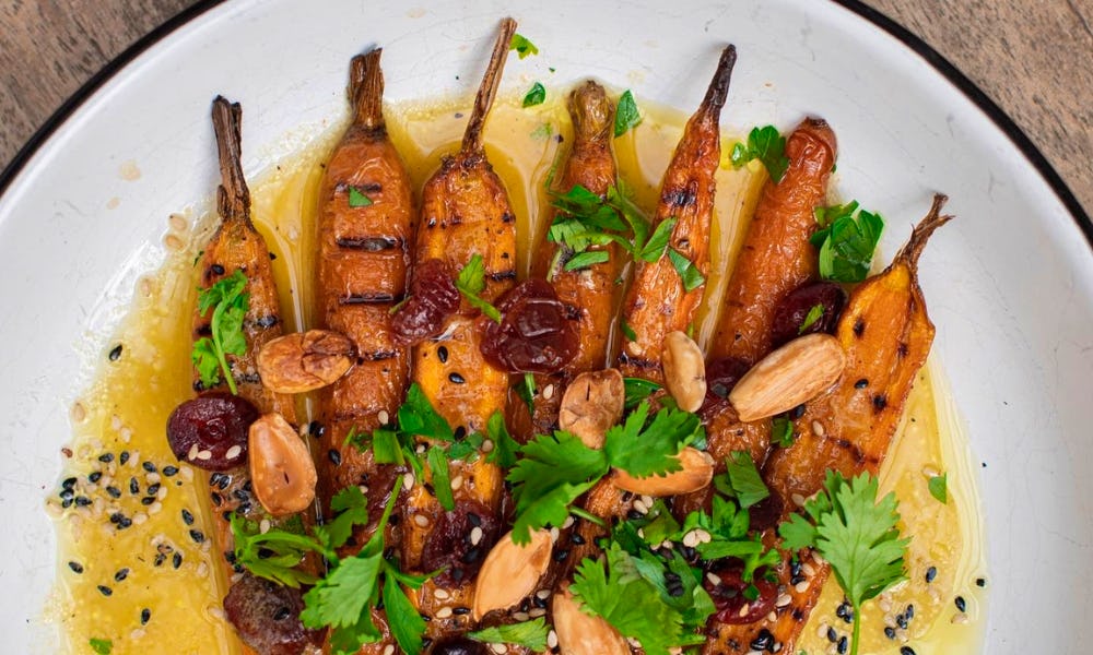 marinated carrots at comptoir 102