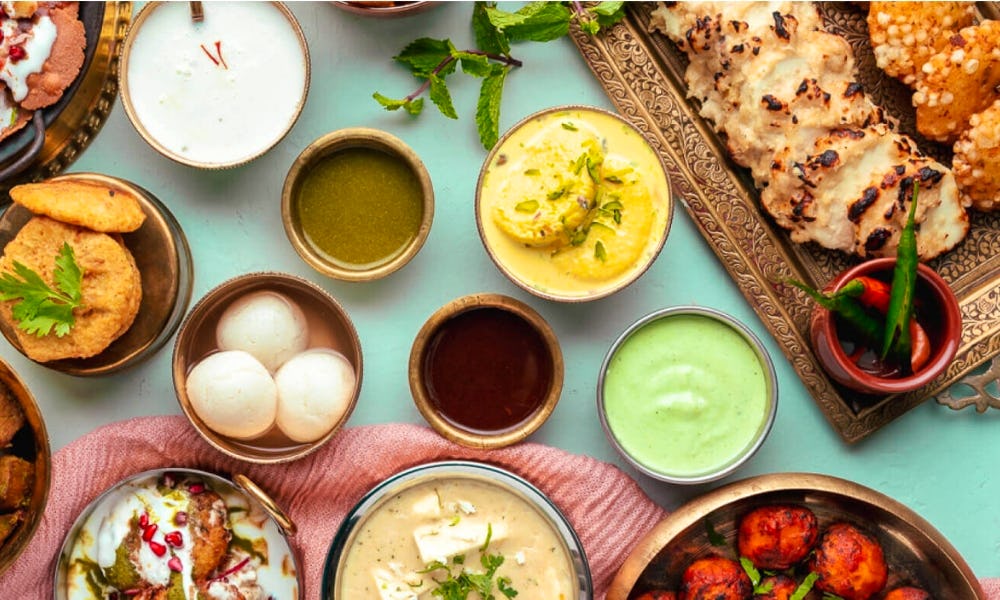 vegetarian feast at my govindas