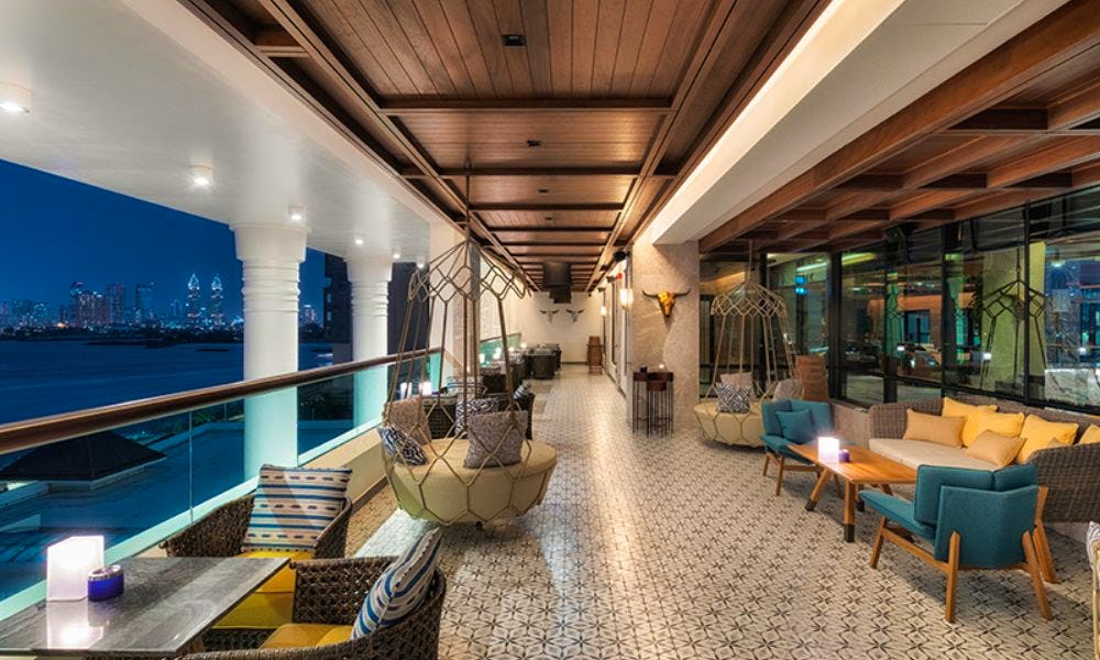 Terrace overlooking Dubai