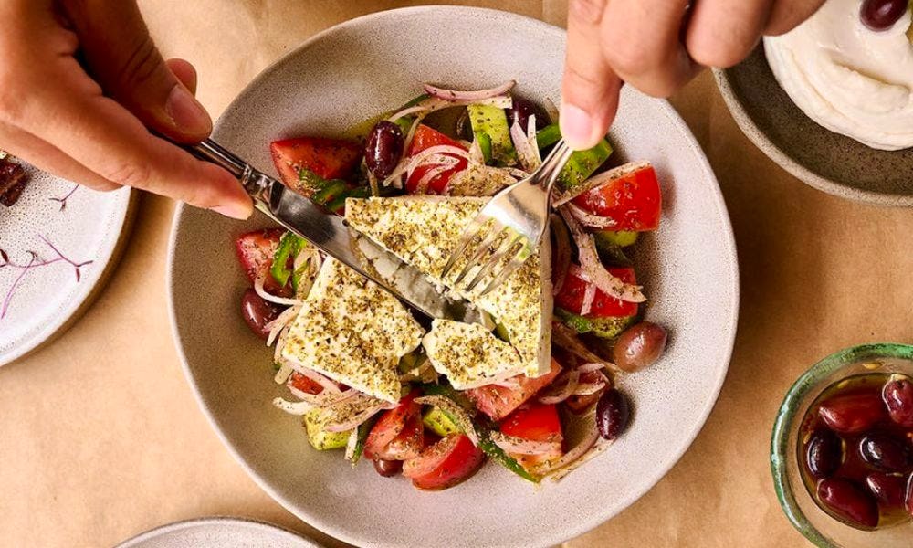 Greek salad at Mythos Kouzina and Grill