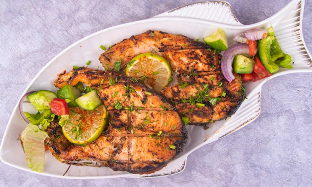grilled fish at shawaia al bahar