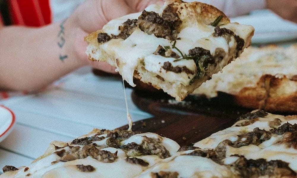 white pizza from antonias