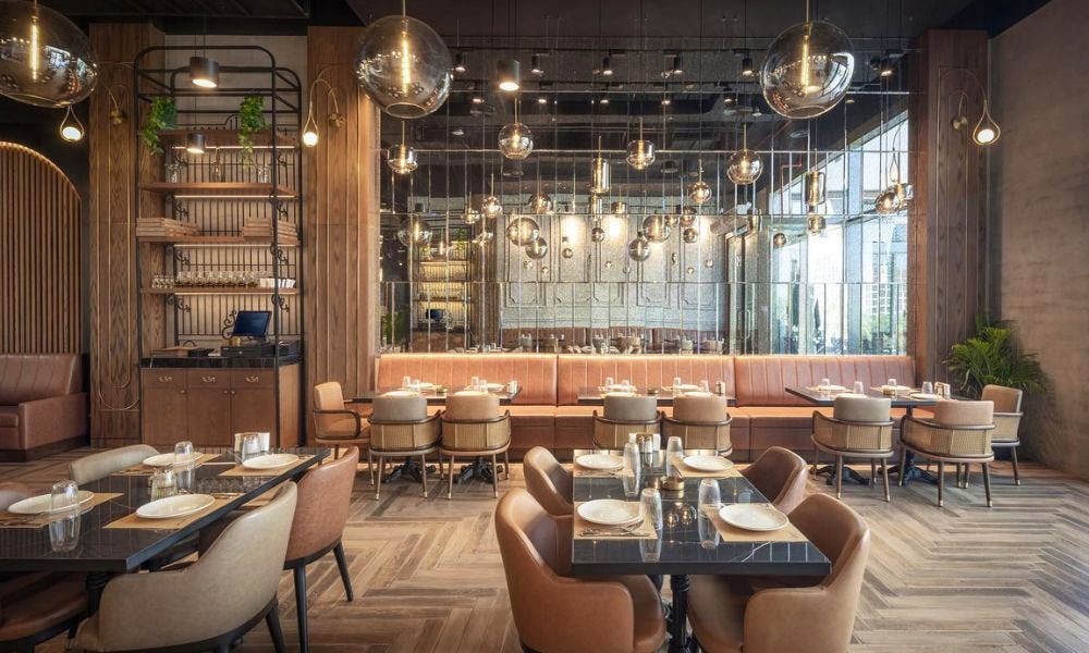 dining room at al beiruti dubai hills