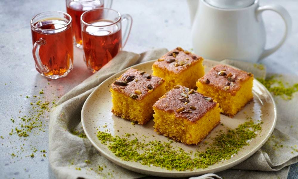 sweets and tea at al hallab