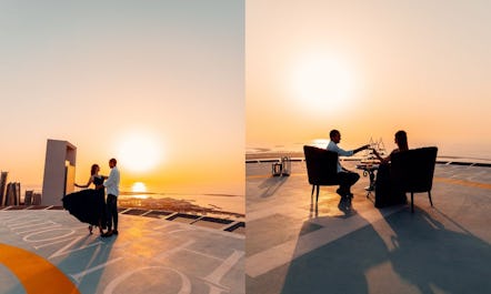Helipad Dinner at St Regis Abu Dhabi