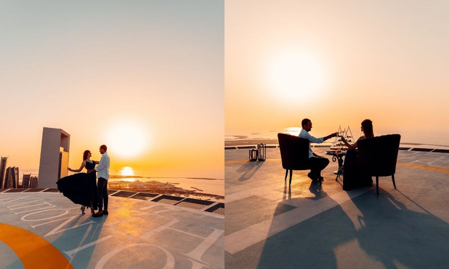 Helipad Dinner at St Regis Abu Dhabi